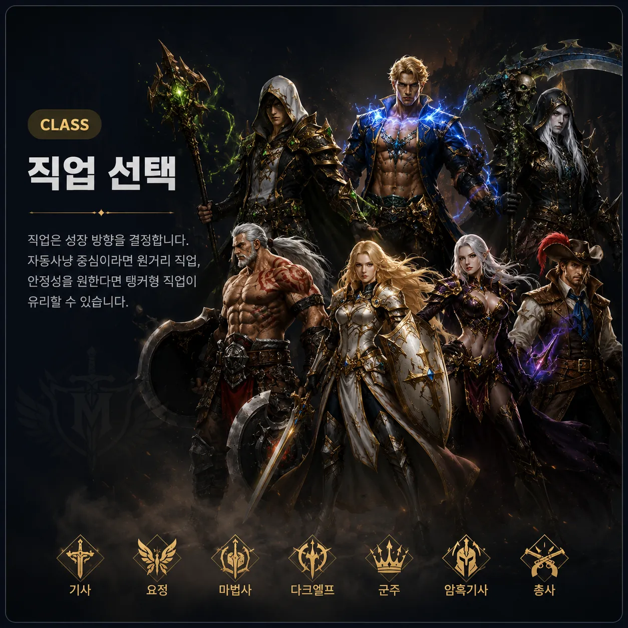 리니지M 직업 선택 성장